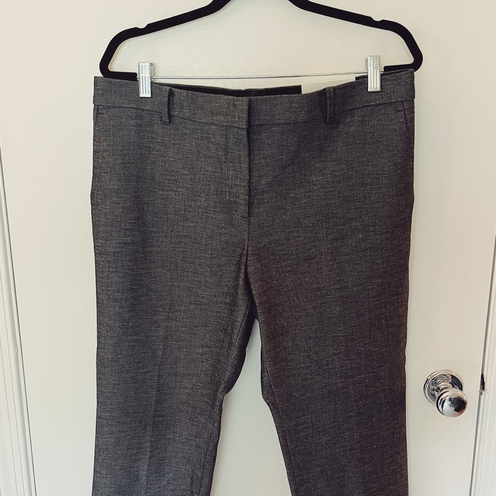 NWT Ann Taylor Gray Lined Ankle Pants Size 14P